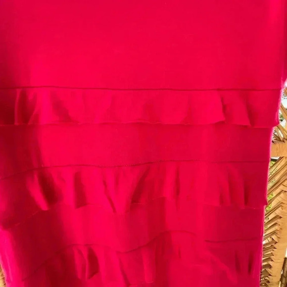 MIKO 6/$20. woman’s hot pink sleeveless tiered dress small - Picture 9 of 10